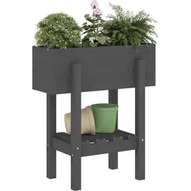 furnicato Hochbeet Pflanzkübel 62 x 30 x 69 cm Grau