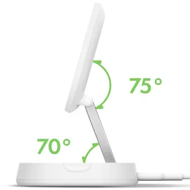 Belkin BoostCharge Pro - Kabelloses Aufladen, 1,5 m, Weiß AC, Schnellladung Drinnen,
