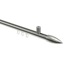 Interdeco GARDINENSTANGE INNENLAUF Sonius Samanto 100 cm, 1-läufig, 20 mm Ø Edelstahl-Optik