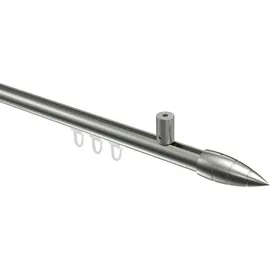 Interdeco GARDINENSTANGE INNENLAUF Sonius Samanto 100 cm, 1-läufig, 20 mm Ø Edelstahl-Optik
