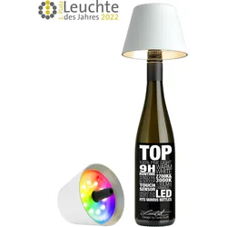 Sompex Leuchte "TOP 2.0" Akku LED  Flaschenaufsatz weiß