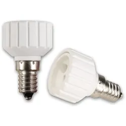Lampensockel Adapter für Leuchtmittel - Porzellan - max 100W - E14 auf GU10