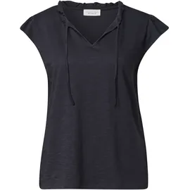 street one studio Blusenshirt mit Rüschendetails Blau 46