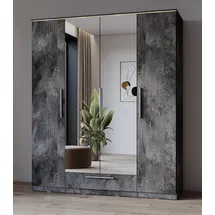 INOSIGN »India, FSC-zertifizierter Holzwerkstoff, Made in Europe«, (in Schieferoptik oder weiß mit Beleuchtung und Fernbedienung, 181 oder 225x215x60cm