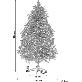 Beliani Weihnachtsbaum 180 cm Weiß