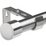 Gardinenstange Silber Curtain Rod Vorhangstange Ausziehbar mit Halterungen für Schlafzimmer, Wohnzimmer, Küche(84-150CM Φ25mm)