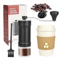 DMJJSD Manuelle Kaffeemühle, 40 einstellbaren Mahlgraden, Kapazität 25g, Handkaffeemühle Kegelmahlwerk aus Keramik, Coffee Grinder Vollmetallische, Tragbare Handmühle für Gießen über Espresso