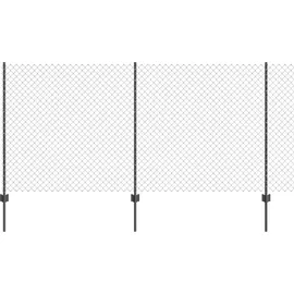 vidaXL Kettenzaun 1,2 x 10 m Grau/Stahl