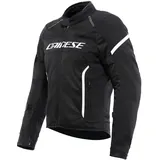 Dainese Air Frame 3 Tex Jacket, Sommer-Motorradjacke mit herausnehmbarem, winddichtem Innenfutter, Mann, Schwarz/Schwarz/Weiß, 50