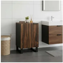 vidaXL Waschbeckenschrank Walnuss 38 x 33,5 x 58 cm Holzwerkstoff