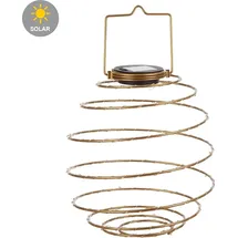 Dapo Leuchten LED-Solar-Laterne SPIRALE zum hängen Stimmungsleuchte Messing