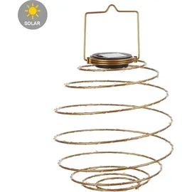 Dapo Leuchten LED-Solar-Laterne SPIRALE zum hängen Stimmungsleuchte Messing
