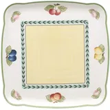 Villeroy & Boch CharmundBreakfast French Garden Platte quadratisch, Premium Porzellan, White, 30cm