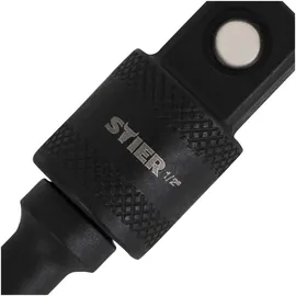 Stier Bit Adapter, 1/2 Zoll Antrieb, Vierkant hohl, Aufnahme von Steckschlüssel-Einsätzen, Stecknüsse, Schnellverschluss-System für Bohrmaschinen und Schrauber geeignet, Stecknuss Adapter