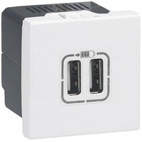 GGK 16827 GGK USB-Ladesteckdose, 45x45mm, Farbe: weiß M45-1-USB M451USB