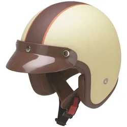 Redbike RB 752 Vanilla Jet helm, wit-bruin-beige, M Voorman