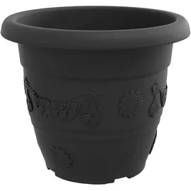 vidaXL Blumentopf 6 pcs Schwarz Ø 34 x 28 cm