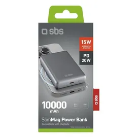 SBS Powerbank 10.000mAh PD 20W MagSafe, 15W aluminium