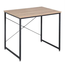 Woltu Schreibtisch Eiche / Schwarz