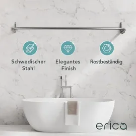 ERICA Duschvorhangstange L-Form 4-in-1 grau