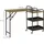 Homcom Küchenwagen mit Klappbarer Tischplatte Rustikal-Braun 118 x 36,5 x 82cm