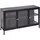 Beliani Sideboard mit Glastüren NEWPORT Metall 115 cm Schwarz
