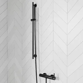 Steinberg Serie 100 Duscharmatur Einhebelmischer für 1 Verbraucher Mattschwarz 1001220S