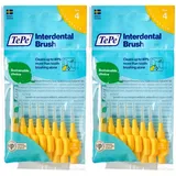 TePe Interdentalbürste Original Gelb (ISO Größe 4: 0,7mm) / Für eine einfache und gründliche Reinigung der Zahnzwischenräume / 1 x 8 Interdental Bürsten (Packung mit 2)