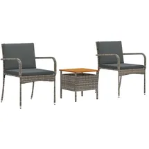 vidaXL Garten Bistro Set 3-tlg. Grau