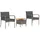 vidaXL Garten Bistro Set 3-tlg. Grau