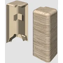 EGGER Außenecke Kubisch 6 cm Eiche Hellgrau 2 Stück