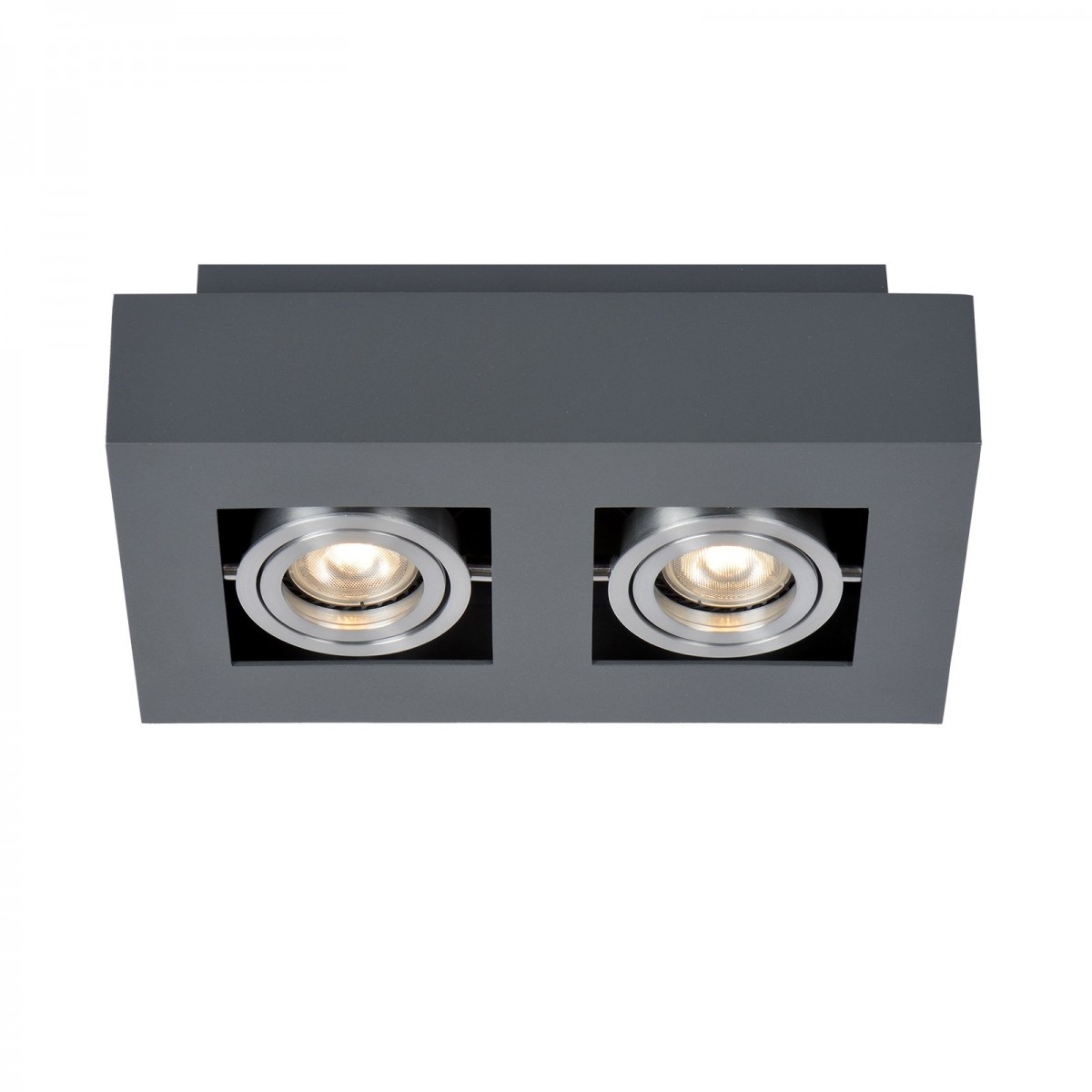 Italux IT8002S2-BK/AL Decken- und Spotleuchte Casemiro 2x50W | GU10