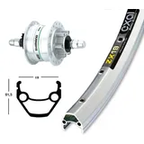 Winora V-Rad 28x1.75 DH-3D32 6L silber Festachse 36-Loch Exal ZX 19 silber.Niro-Spei.