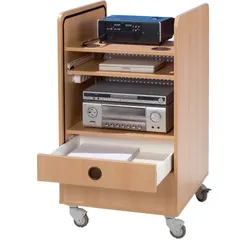 Mediacenter "Royal" mit Rollo, fahrbar
