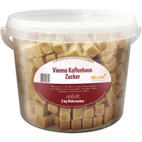 Hellma Kaffeehauszucker Vienna, Zucker, Portionszucker, Feinzucker, Zuckerwürfel, für Gastro, Hotel, Büro, Kantine, 2 Kg Eimer