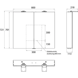 EMCO flat 80 cm grau