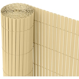 Ribelli Ribelli® PVC Sichtschutzmatte Sichtschutzzaun Sichtschutz Zaun Balkon Windschutz (80 x 500 cm, Bambus)