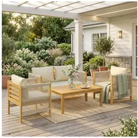 Outsunny Gartenmöbel Set 4-tlg. beige