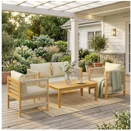 Outsunny Gartenmöbel Set 4-tlg. beige