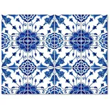 wall-art K&L Wall Art Fliesenaufkleber »Skandinavische Blumenmuster«, selbstklebend