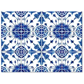 wall-art K&L Wall Art Fliesenaufkleber »Skandinavische Blumenmuster«, selbstklebend