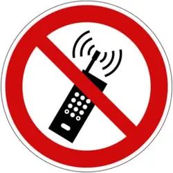Eichner Verbotsschild Mobilfunk verboten Alu