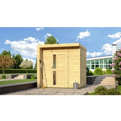WEKA Gartenhaus »262«, Holz, BxT: 214 x 215 cm (Außenmaße inkl. Dachüberstand) - braun