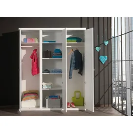 Vipack Kinderkleiderschrank 3-türig 166 x 204,5 x 57 cm MDF lackiert weiß