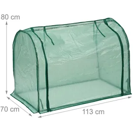 Relaxdays Foliengewächshaus Kunststoff Transparent 0 mm 0,8 m2