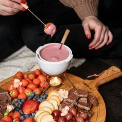 Boska Schokofondue Petit Marie - Schokofondue tasse - Schokoladenfondue - 1 bis 2 Personen - Mit Teelichter - 250 ml Inhalt - Für 200 gr Schokolade