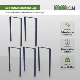 Baumarktplus Fahrradständer 5 x 115 x 76 cm Flachstahl 13 mm Anthrazit