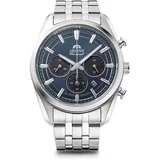 Orient Stretto Solar Chronograph 40mm Navy Blue Dial Herrenuhr RA-TX0303L10B