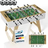 ArtSport Tischkicker ProKick - MDF-Kickertisch mit Torzähler & Anti-Rutsch-Griffen – Weiß/