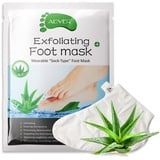 P-Beauty Fußmaske Aloe | Ecfolierendes Fußpeeling | Anti Hornhaut Socken | zur Entfernung von raue Haut, Hühneraugen & Risse | Intensive Fußpflege | für seidige Füße | 1 Paar